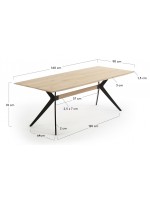 SAN FRANCISCO 160x90 solid wood bleached oak solid wood fixed table