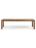 AFHAIL table extensible 180x90 tous 230 cm ou 200x100 tous 280 cm fixée en chêne vieilli