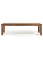 AFHAIL table extensible 180x90 tous 230 cm ou 200x100 tous 280 cm fixée en chêne vieilli