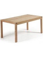 DALLAS table extensible 180x90 tous les 230 cm ou 200x100 tous les 280 cm en chêne naturel