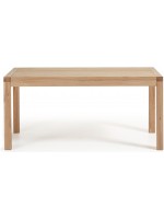 DALLAS table extensible 180x90 tous les 230 cm ou 200x100 tous les 280 cm en chêne naturel