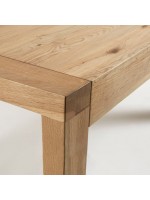 DALLAS table extensible 180x90 tous les 230 cm ou 200x100 tous les 280 cm en chêne naturel