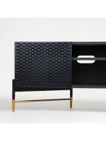 CREA 140x45 en fresno acabado madera fresno mueble TV diseño hogar