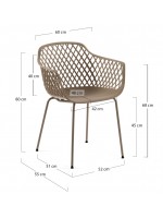 BOA Chaise au choix de couleurs en polypropylène et métal pour bar restaurants de restaurants en plein air