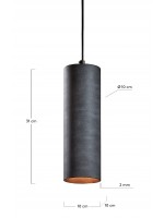 COSMO in painted metal suspension lamp