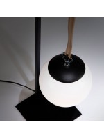 MEIRO table lamp with metal frame and acrylic sphere