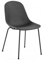 SHION chaise en polypropylène et métal au choix de couleur pour bar hôtel chalet restaurant extérieur glacier