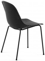 SHION chaise en polypropylène et métal au choix de couleur pour bar hôtel chalet restaurant extérieur glacier