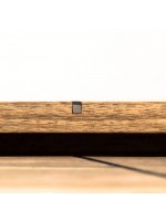 FEDEX 40x40 in Holz mit dekorativen Details in Metall Nachttisch