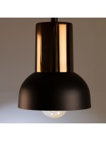 DIONISO in ottone con finitura cromata e nero lampada a sospensione