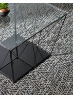 ZANTE 60x60 in metallo e vetro temperato tavolino