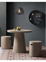 LAST stool or table in light gray concrete resistant for gardens and terraces
