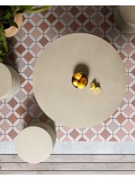 LAST Taburete o mesa en hormigón gris claro resistente para jardines y terrazas