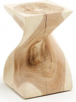 SLALOM taburete o mesa de centro en madera maciza