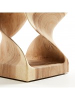 LAMBER taburete o mesa de centro en madera maciza