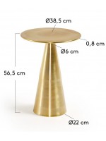 BOLT petite table h 50 cm en métal doré