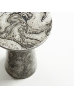 BERRY kleiner Tisch aus emailliertem Metall mit Marmoreffekt