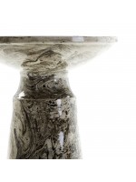 BERRY tavolino in lamina di metallo smaltato effetto marmo