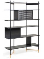 CREA ash finished ash bookcase with gold details home design