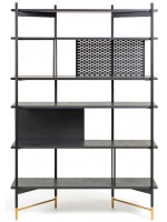 CREA ash finished ash bookcase with gold details home design