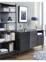 CREA Eschenholz-Bücherregal von mit goldenen Details im Wohndesign