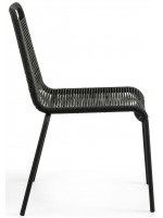 GENIUS color choice in rope and metal design chair for home garden terrace furniture