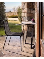 GENIUS scelta colore in corda e metallo sedia di design per arredo casa giardino terrazzo