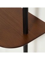 GREM console with coat rack in walnut and black metal structure