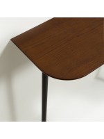 GREM console with coat rack in walnut and black metal structure