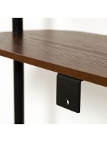GREM console with coat rack in walnut and black metal structure