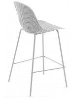 SHION stool h 65 or 75 cm choice of color in polypropylene and metal for bars restaurants ice cream parlors outside