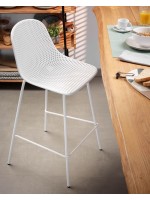 SHION Tabouret h 65 ou 75 cm couleur au choix en polypropylène et métal pour bars restaurants glaciers à l'extérieur