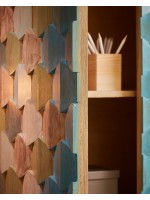 DOROTY armoire en bois multicolore