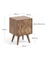 OTTONE carved wooden furniture bedside table design home