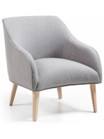 BYOLB en colores de la tela con el sillón de madera natural