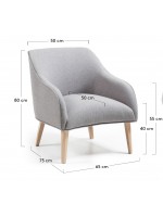BYOLB in fabric colors with natural wood armchair
