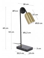 BUCKINGHAM lampe de table en métal