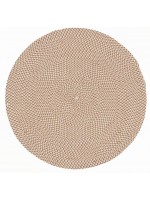 GIOIA diámetro 150 cm blanco y beige o blanco y terracota alfombra en material reciclado