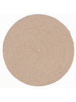 GIOIA Durchmesser 150 cm Weiß und Beige oder Weiß und Terrakotta Teppich aus recyceltem Material