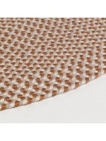 GIOIA diameter 150 cm white and beige or white and terracotta carpet in recycled material