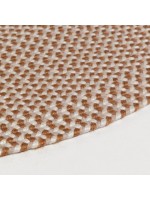 GIOIA diametro 150 cm terracotta o beige tappeto in materiale riciclato