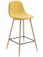 DOROTEA taburete h asiento 65 o 75 cm elección de color en tela y metal color madera