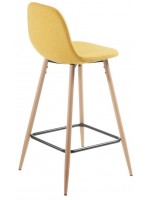 DOROTEA taburete h asiento 65 o 75 cm elección de color en tela y metal color madera