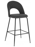 AUSILIAR choice of fabric color and black metal structure design stool