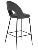 AUSILIAR choice of fabric color and black metal structure design stool