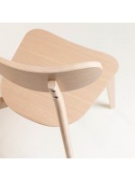 FLEF in legno massello impiallacciato rovere sedia design