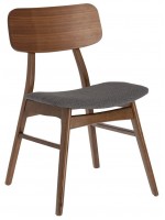 KERL walnut or light oak solid wood design chair