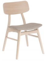 KERL noce o rovere chiaro in legno massello sedia design