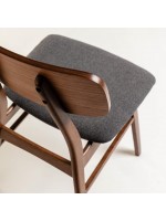 KERL Designstuhl aus massivem Holz aus Walnuss oder heller Eiche