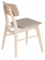 KERL noce o rovere chiaro in legno massello sedia design